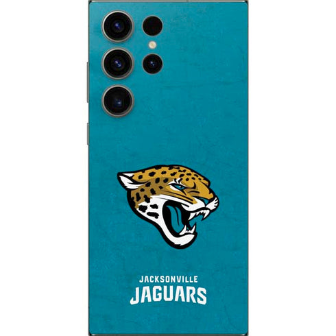 NFL Jacksonville Jaguars Distressed Galaxy S25 Ultra Skin